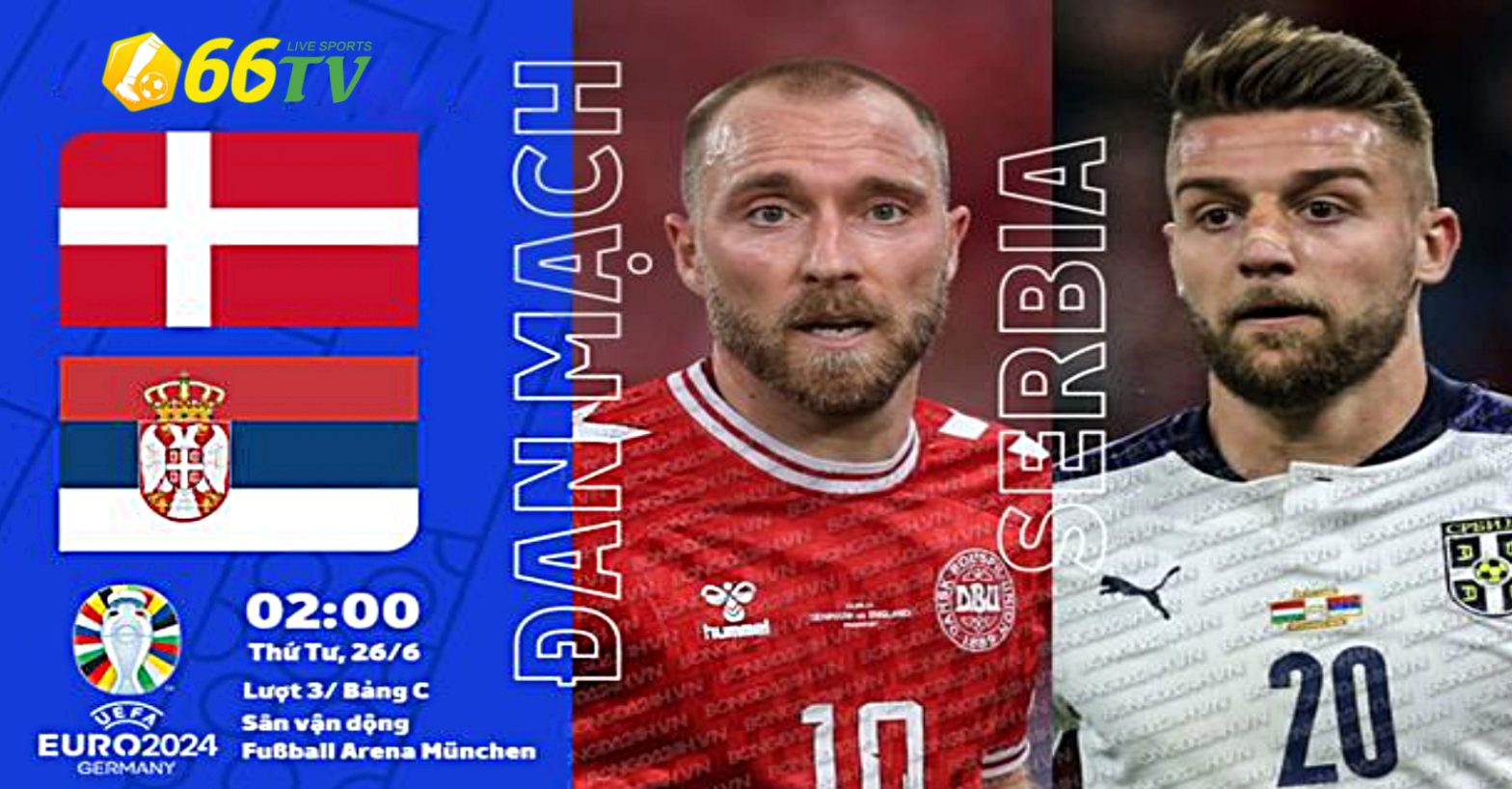 Nhận định Đan Mạch vs Serbia: Căng như dây đàn