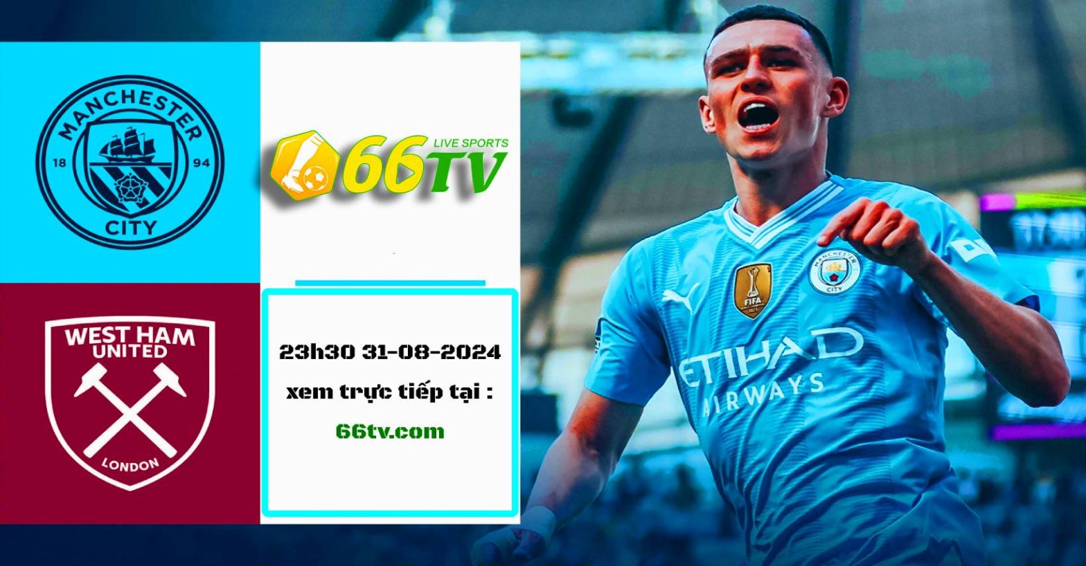 Tổng hợp trận đấu :  West Ham United vs Manchester City