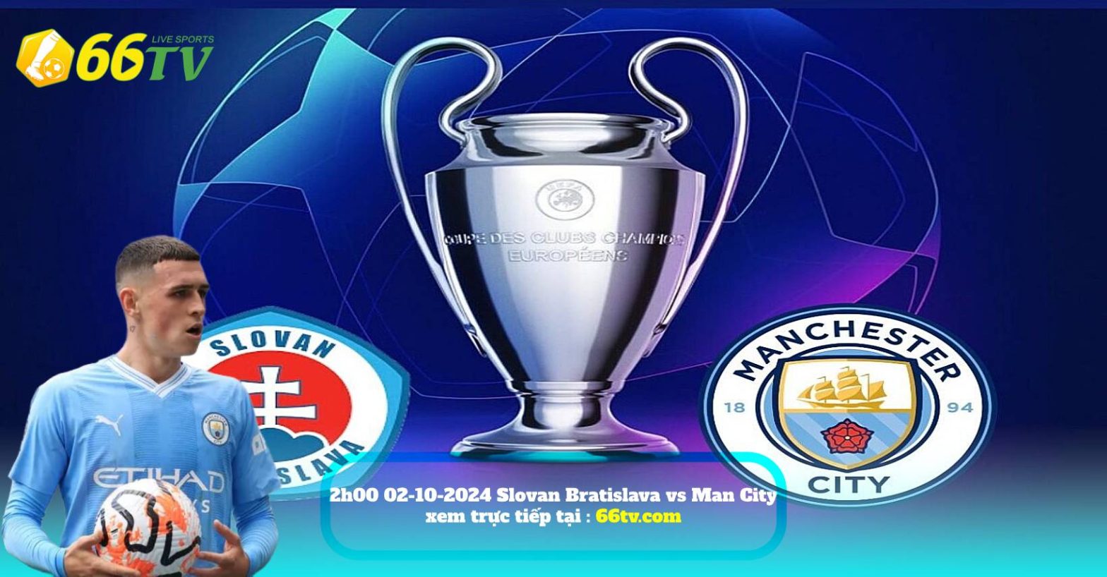 Nhận định Slovan Bratislava vs Man City （2h00 02/10 ) : Thị uy sức mạnh