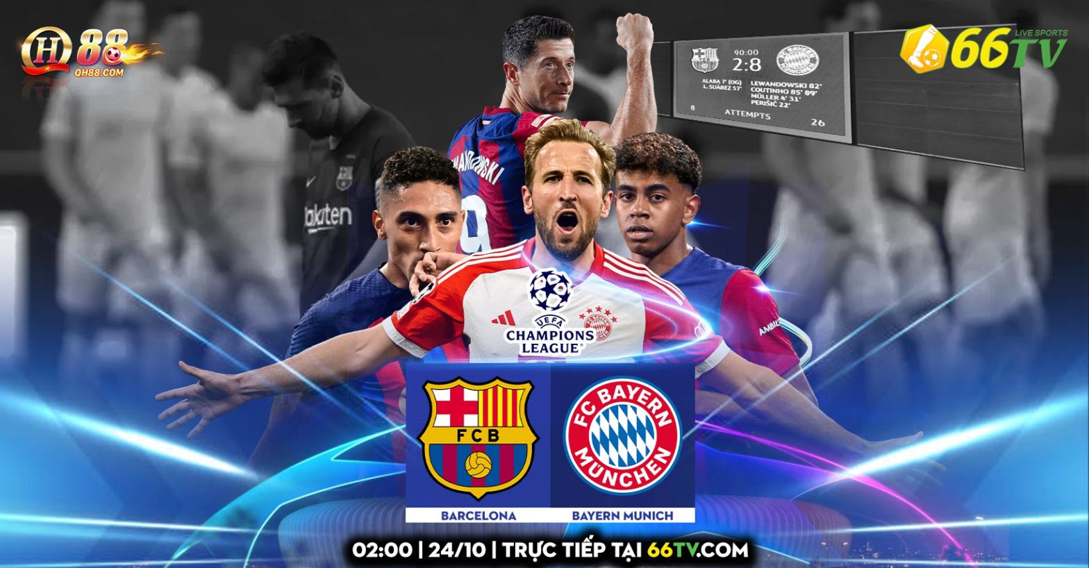 Tổng hợp trận đấu : Barcelona vs Bayern Munich